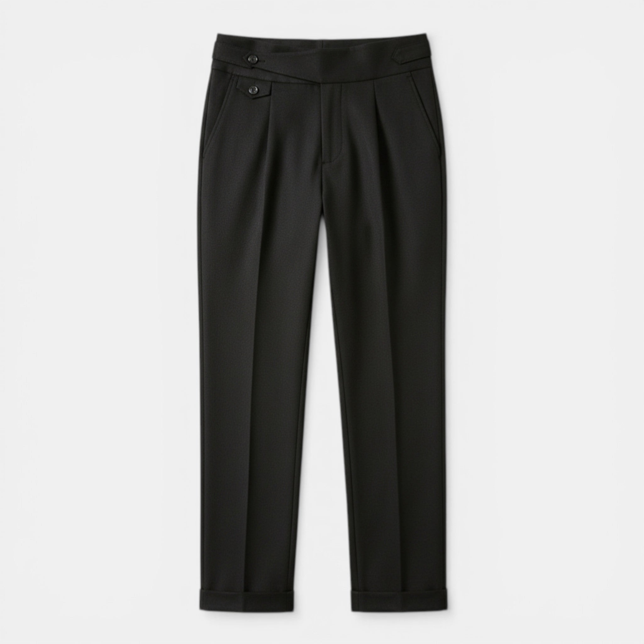 Pantalones Capri de Vestir para Hombre de Corte Regular con Cintura Media