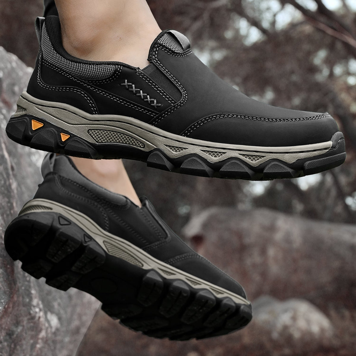 Zapatos de Cuero sin Cordones para Hombre con Suela Antideslizante