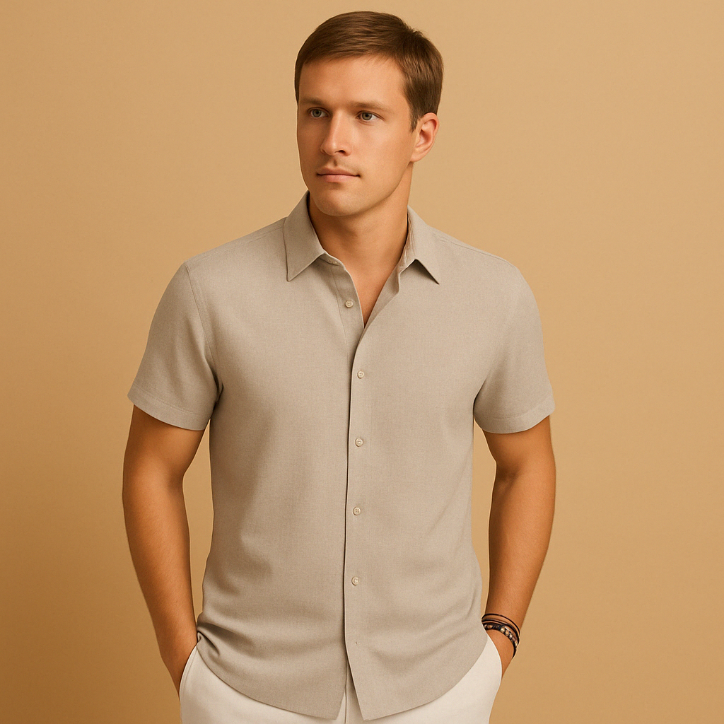 Camisa De Manga Corta Para Hombre