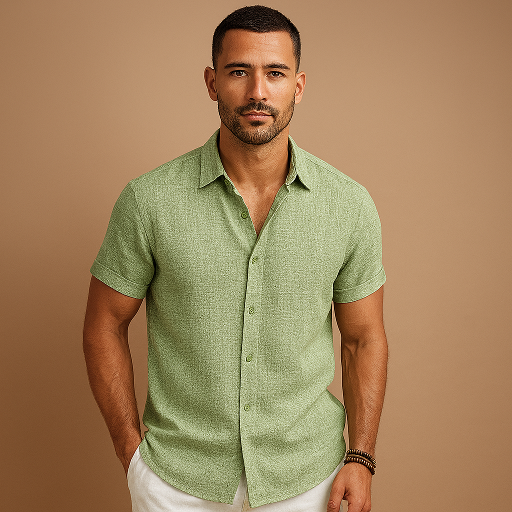 Camisa De Manga Corta Para Hombre
