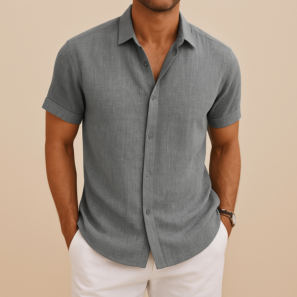 Camisa De Manga Corta Para Hombre