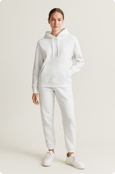 Conjunto de Chándal Unisex con Sudadera de Capucha y Jogger de Cintura Ajustable