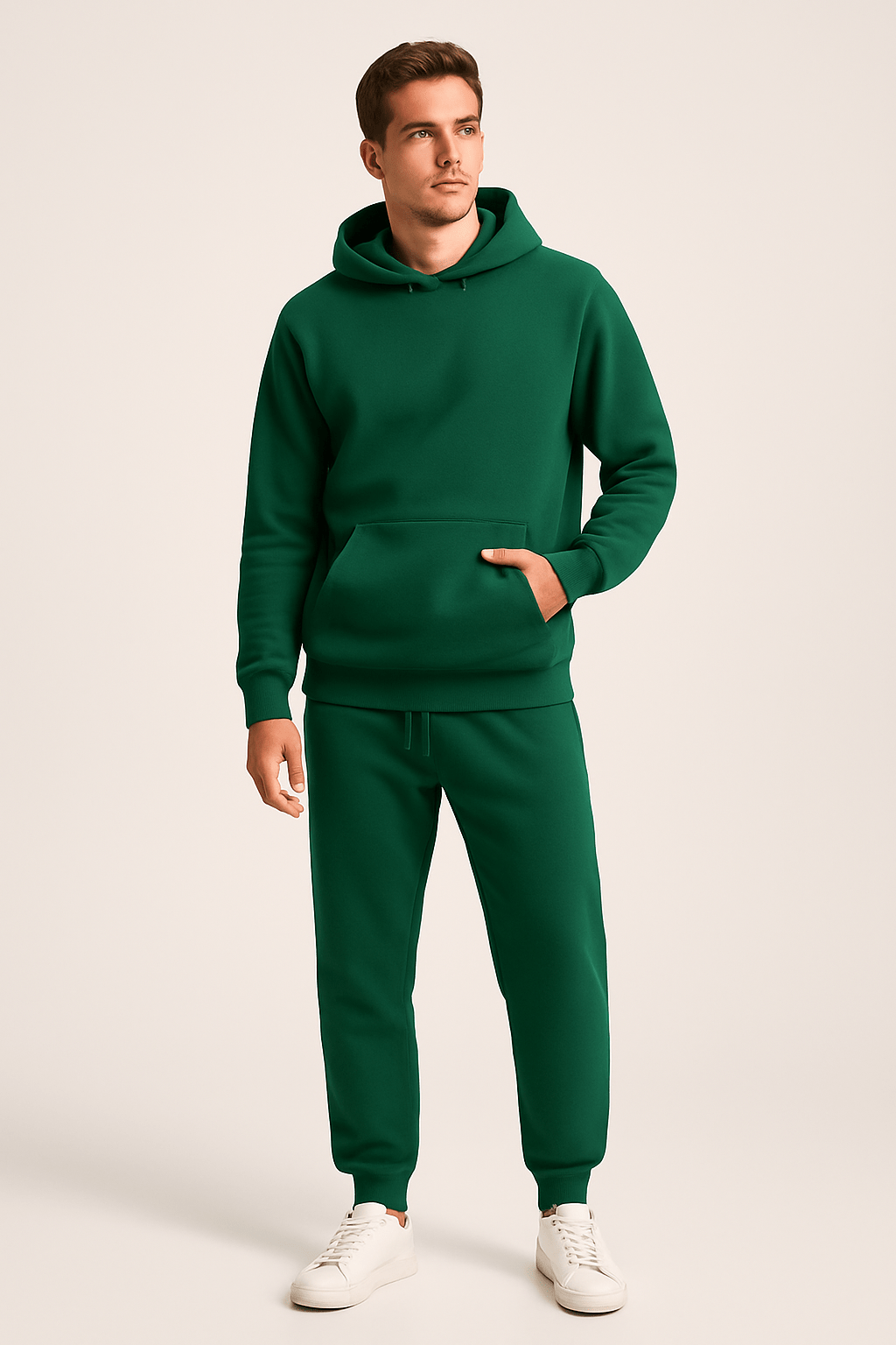 Conjunto de Chándal Unisex con Sudadera de Capucha y Jogger de Cintura Ajustable