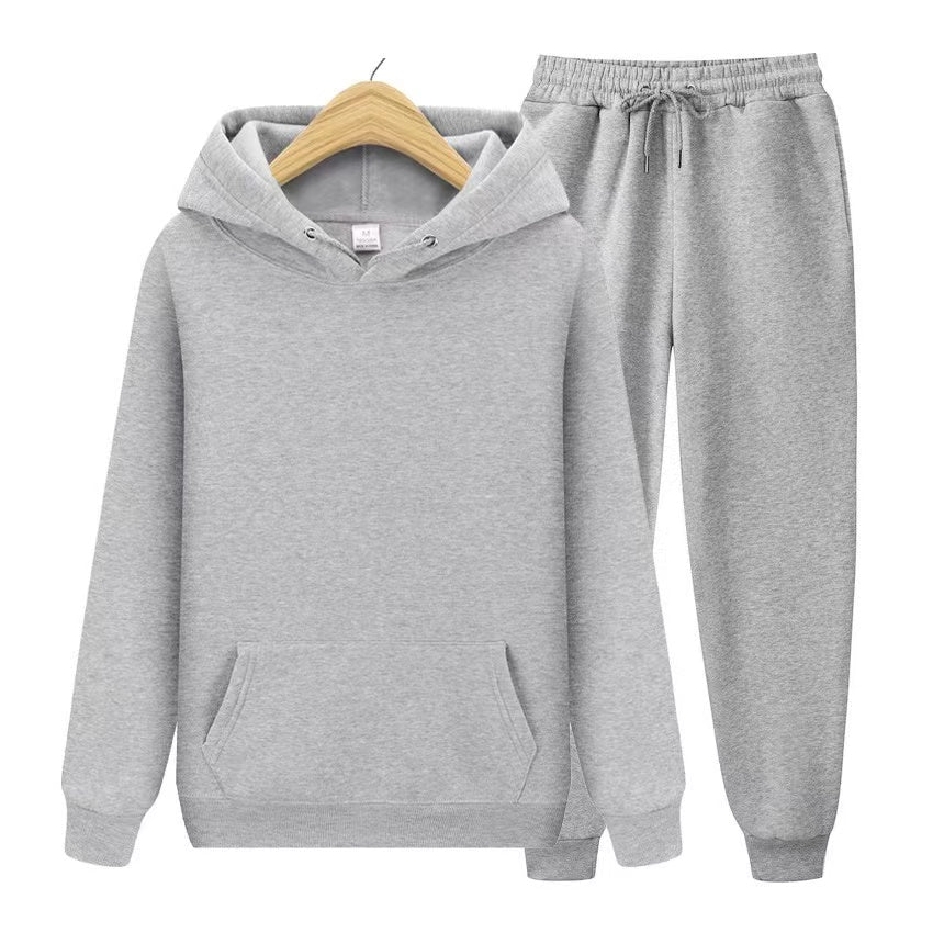 Conjunto de Chándal Unisex con Sudadera de Capucha y Jogger de Cintura Ajustable