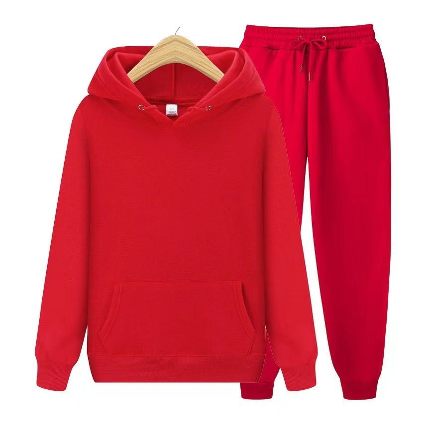 Conjunto de Chándal Unisex con Sudadera de Capucha y Jogger de Cintura Ajustable
