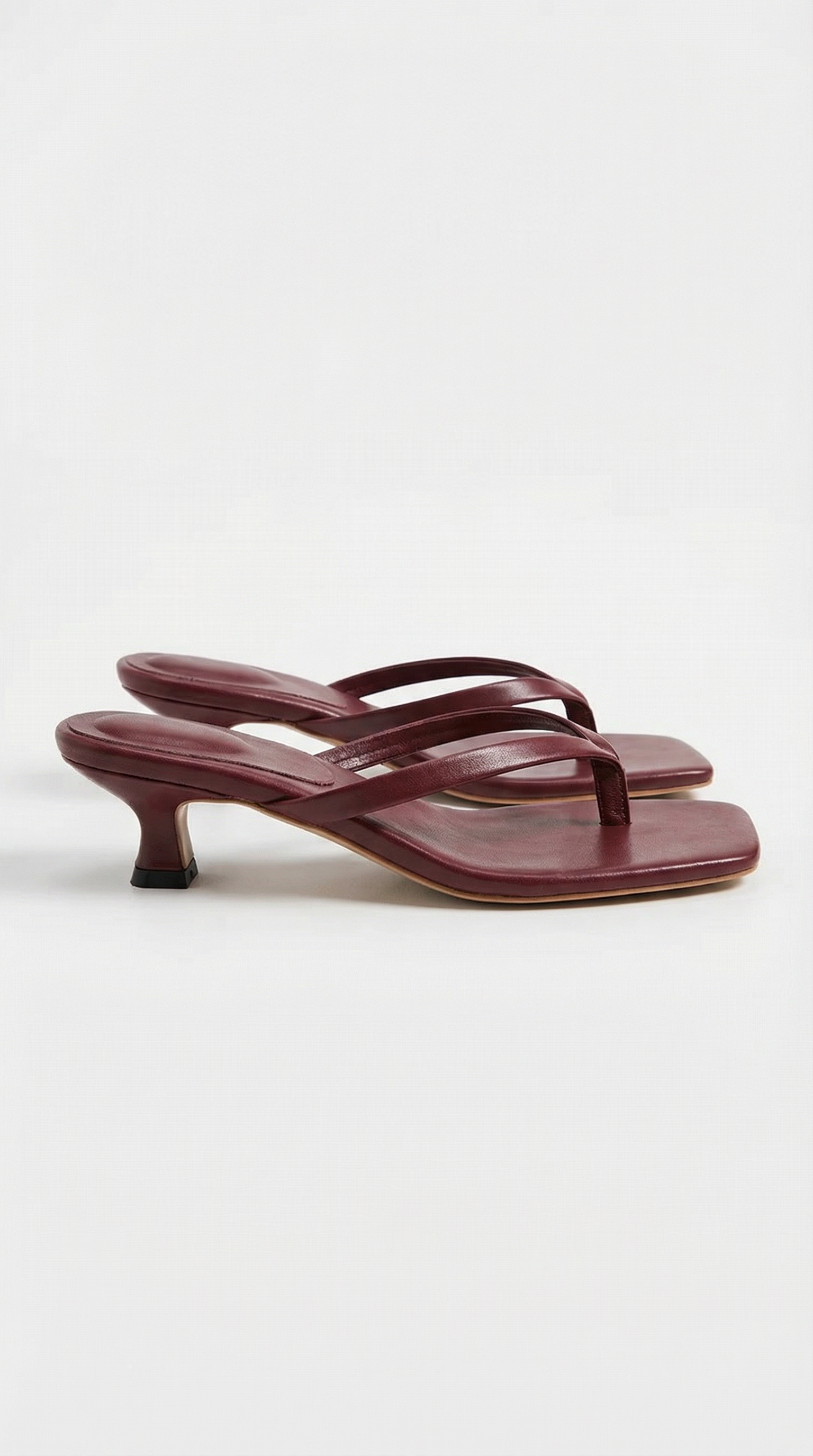 Sandalias de Tacón de Aguja Tipo Chancla con Punta Cuadrada y Tiras para Mujer