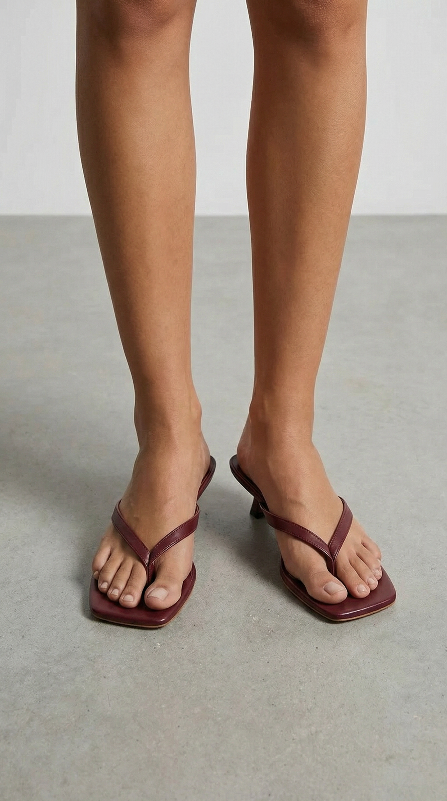 Sandalias de Tacón de Aguja Tipo Chancla con Punta Cuadrada y Tiras para Mujer