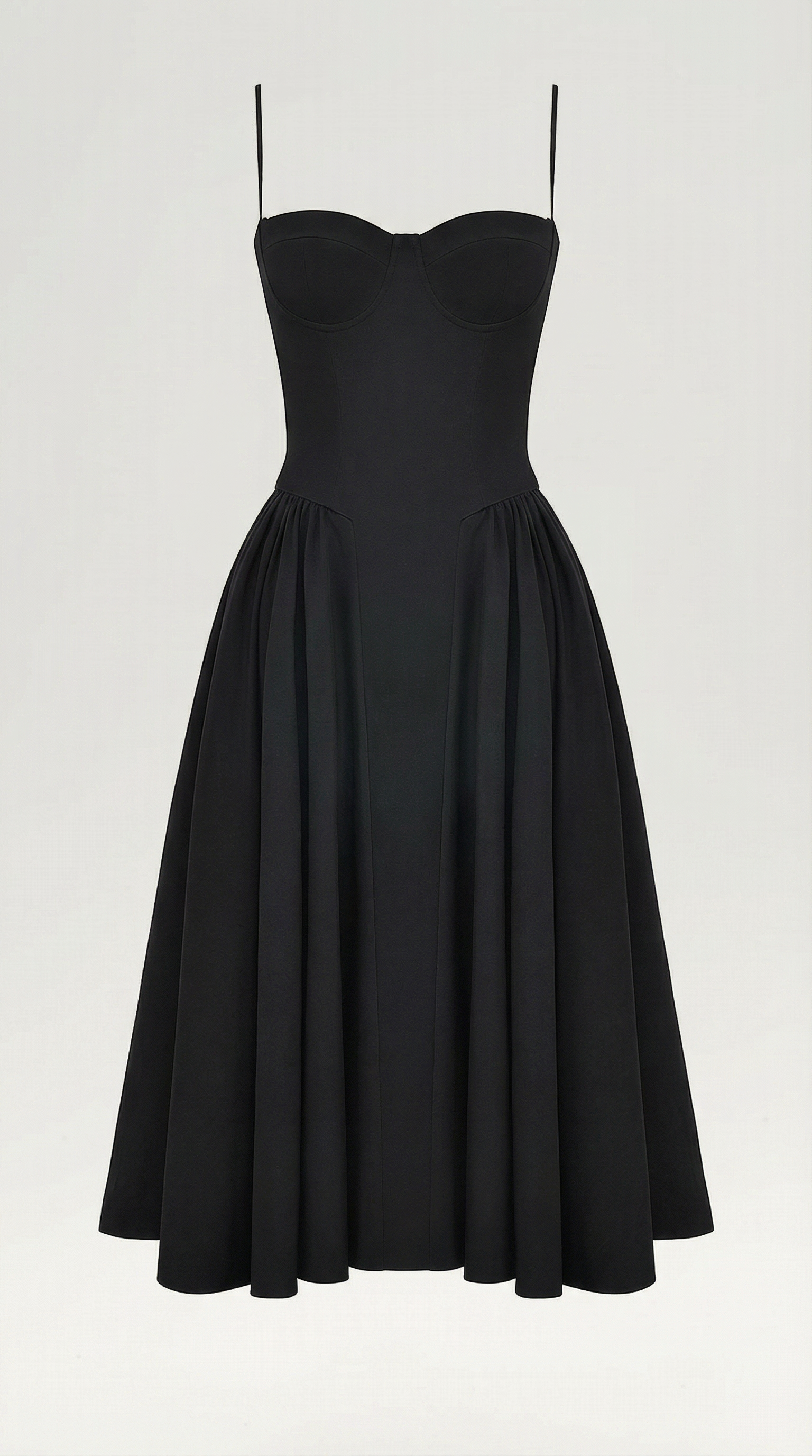 Vestido Midi de Algodón Estilo Corsé con Tirantes y Estampado Floral para Mujer