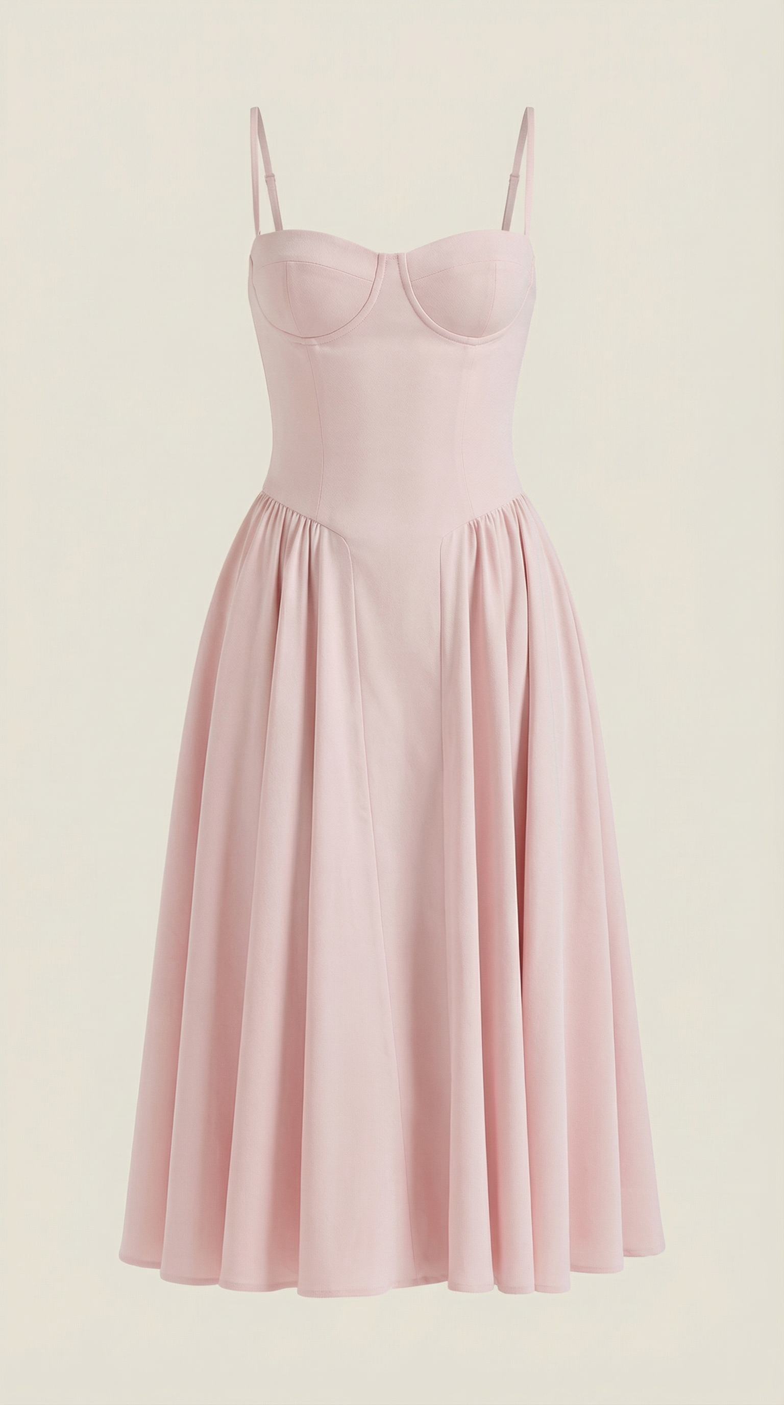 Vestido Midi de Algodón Estilo Corsé con Tirantes y Estampado Floral para Mujer