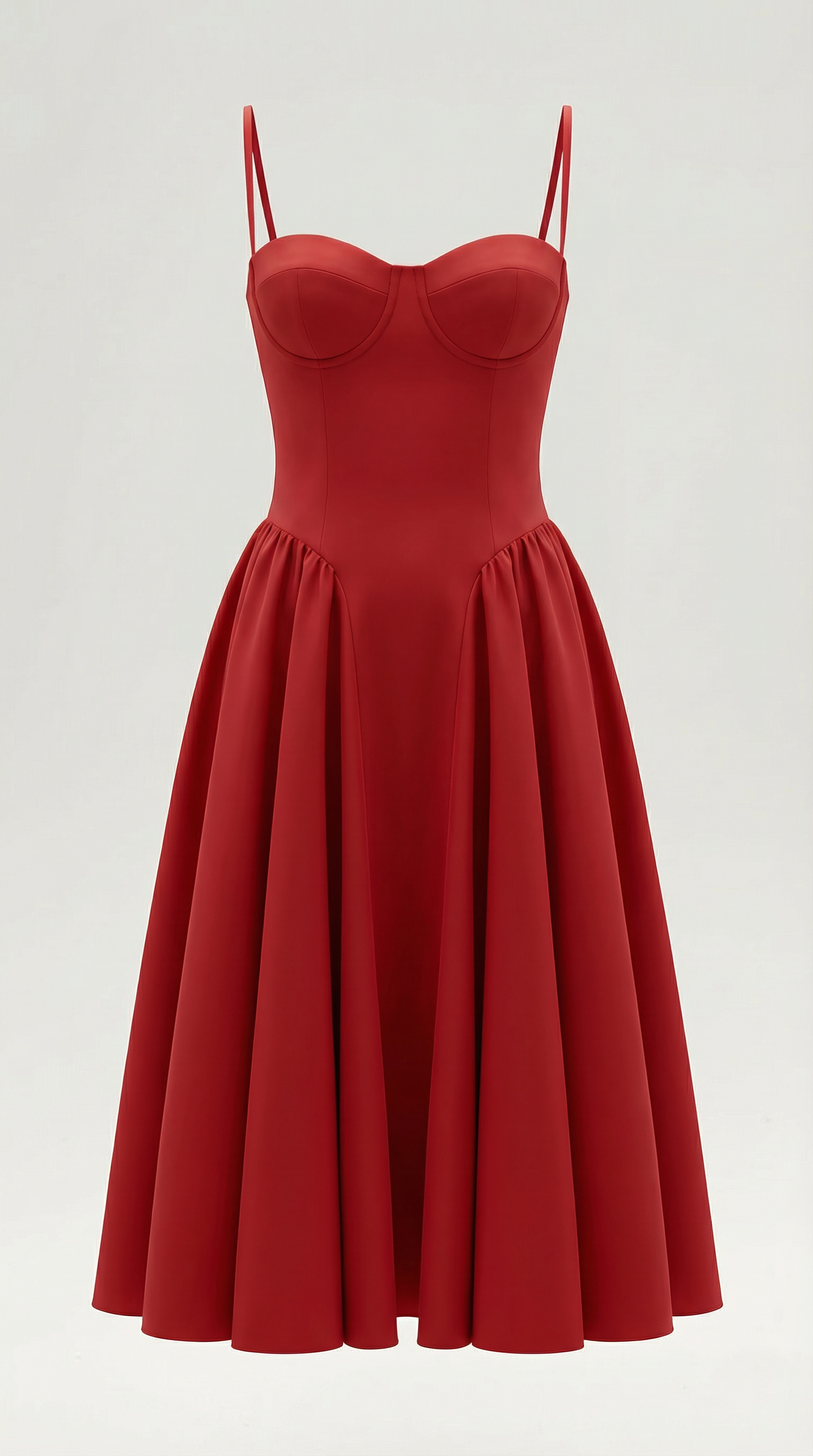 Vestido Midi de Algodón Estilo Corsé con Tirantes y Estampado Floral para Mujer