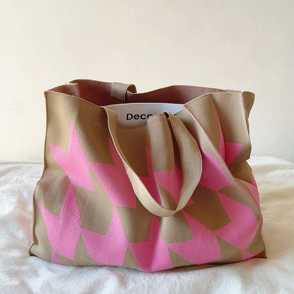 Bolso tote mujer shopper geométrico gran capacidad