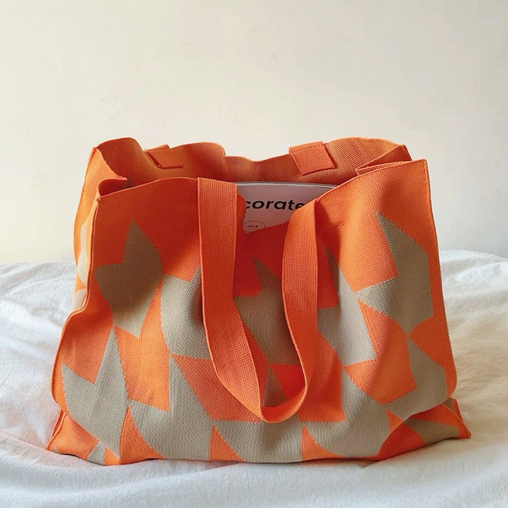 Bolso tote mujer shopper geométrico gran capacidad