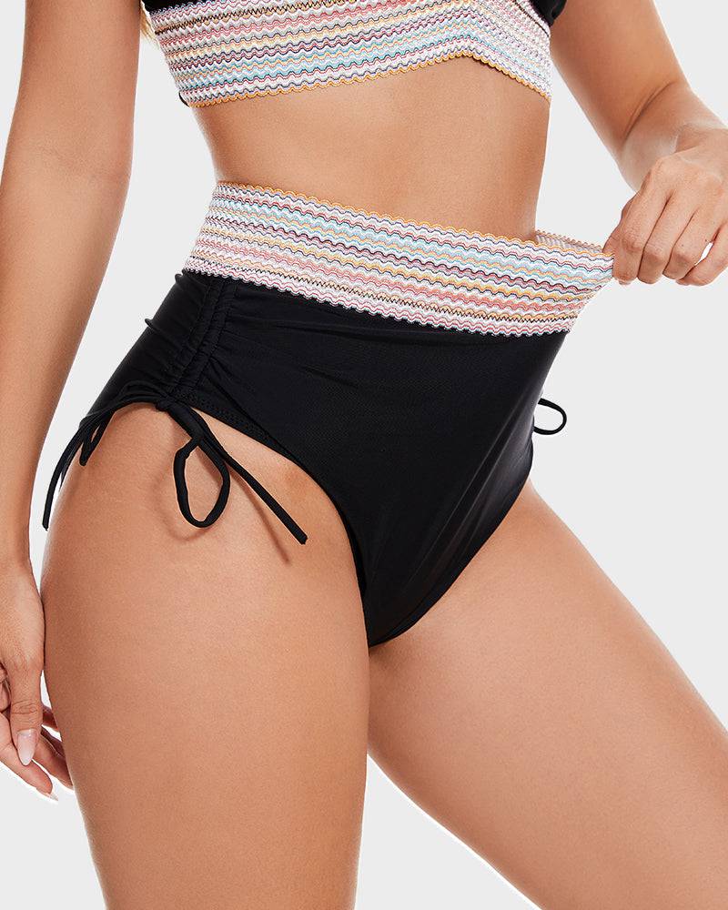 Bikini de Talle Alto con Control de Abdomen y Tirantes Ajustables para Mujer