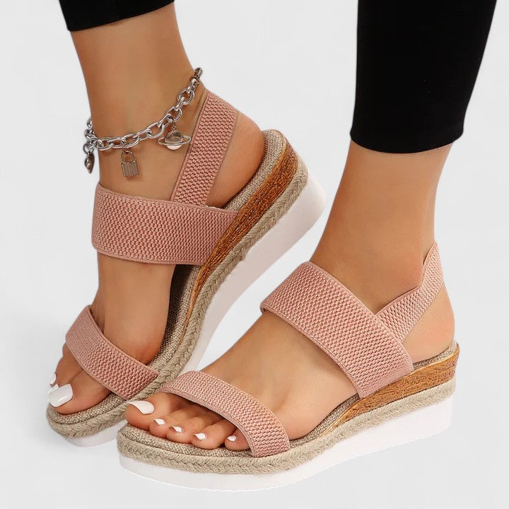 Sandalias de Plataforma para Mujer con Tiras Calzado de Diario Cómodo