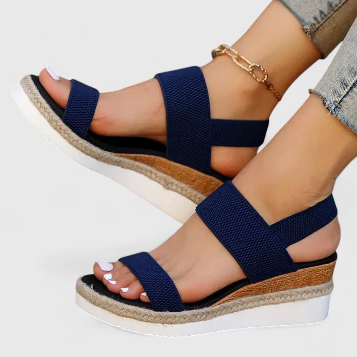 Sandalias de Plataforma para Mujer con Tiras Calzado de Diario Cómodo