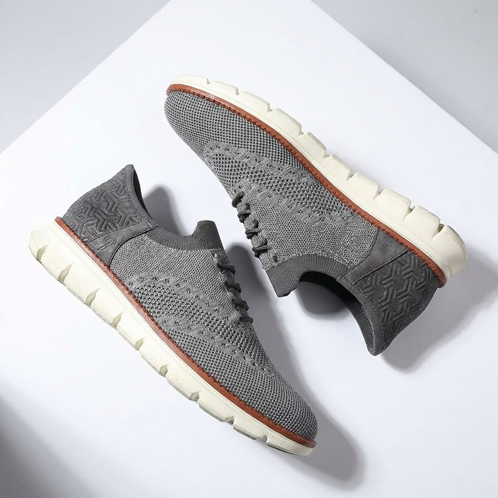 Zapatos Brogue de Malla para Hombre con Suela de Goma Flexible y Cierre de Cordones