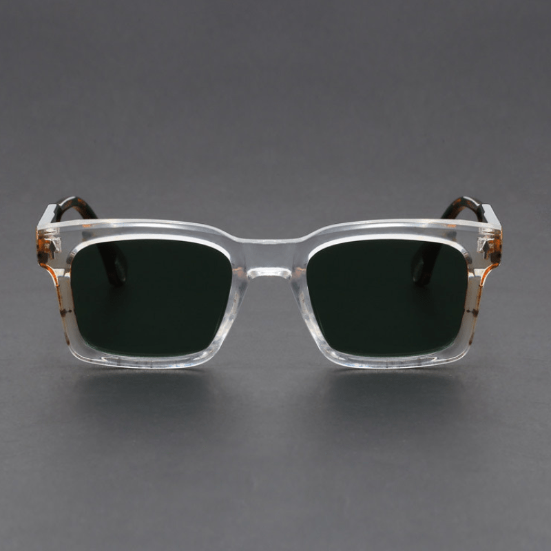 Lunettes de Soleil Carrées pour Homme avec Monture en Acétate et Verres de Protection UV400