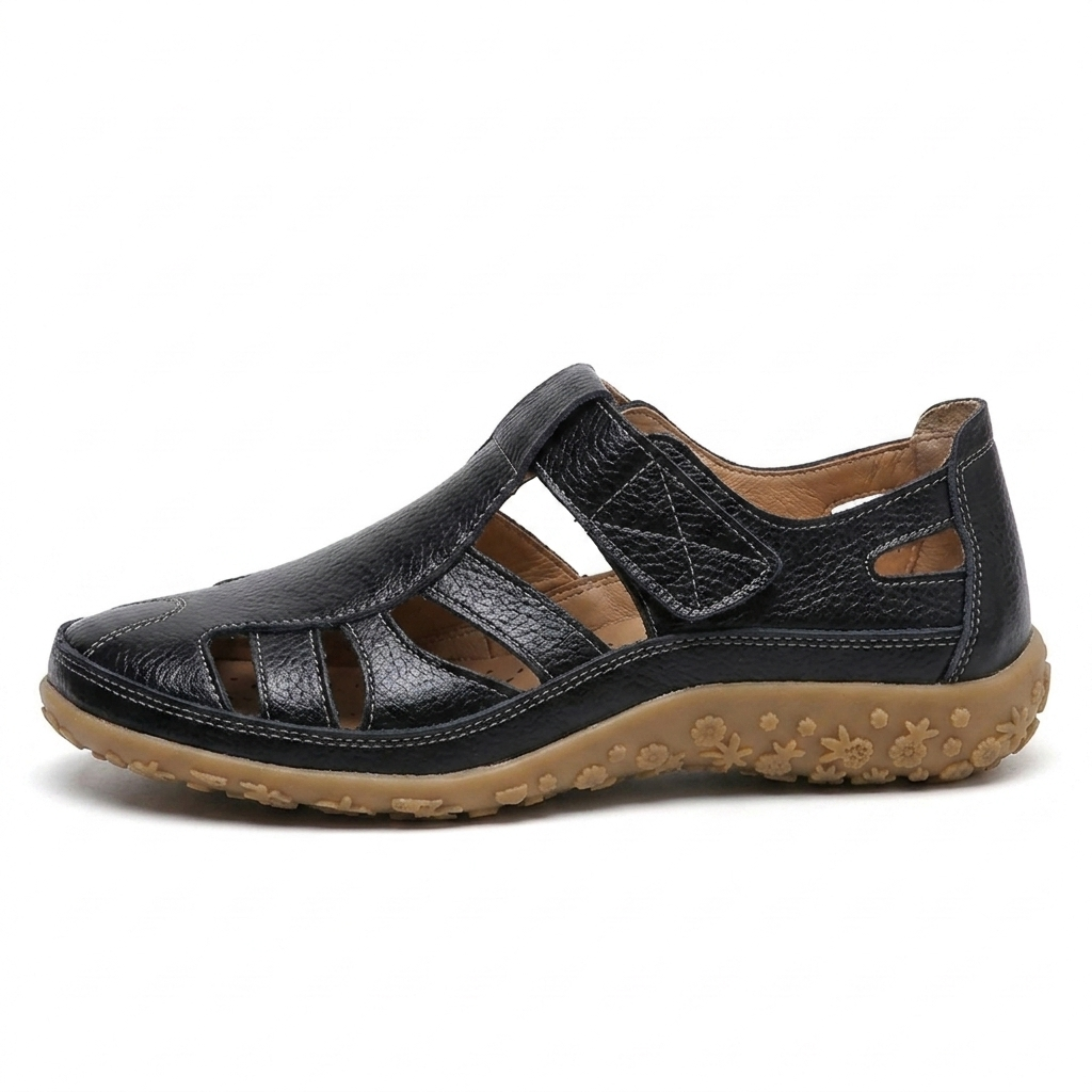 Sandalias romanas mujer — cuero con suela flexible para diario
