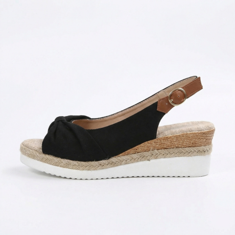 Sandalias de cuña para mujer — Plataforma cómoda con cierre de hebilla casual