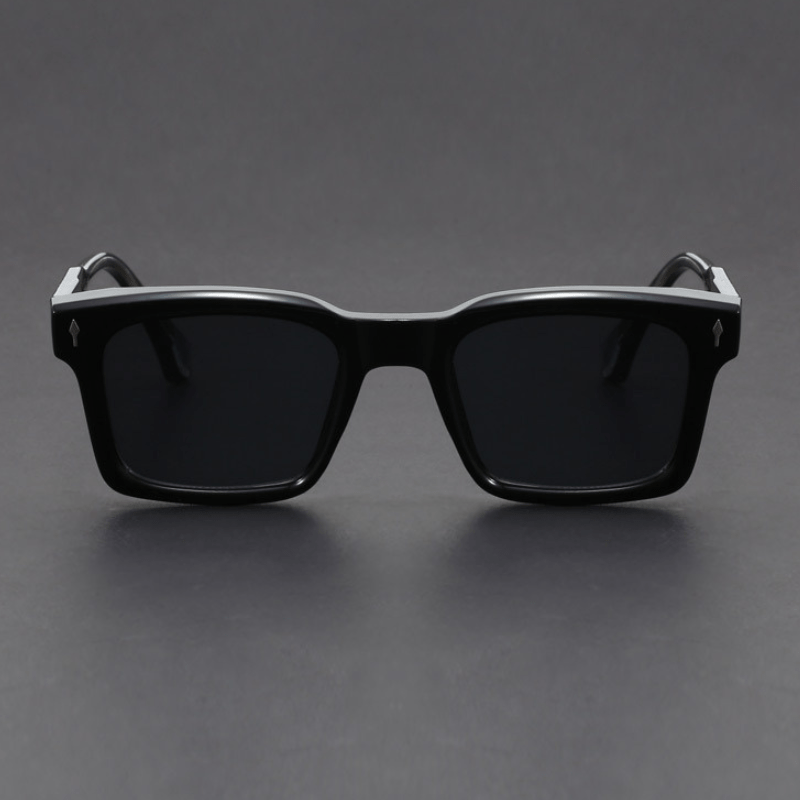 Lunettes de Soleil Carrées pour Homme avec Monture en Acétate et Verres de Protection UV400