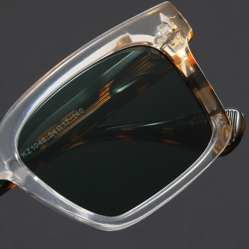 Lunettes de Soleil Carrées pour Homme avec Monture en Acétate et Verres de Protection UV400