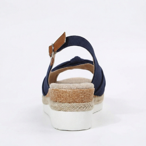 Sandalias de cuña para mujer — Plataforma cómoda con cierre de hebilla casual