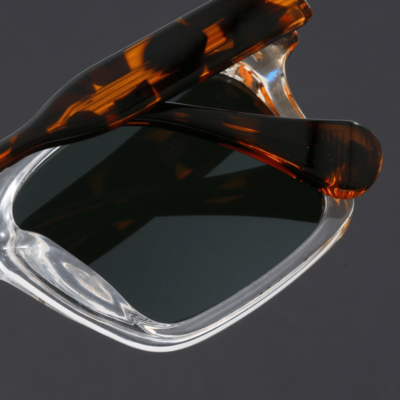 Lunettes de Soleil Carrées pour Homme avec Monture en Acétate et Verres de Protection UV400