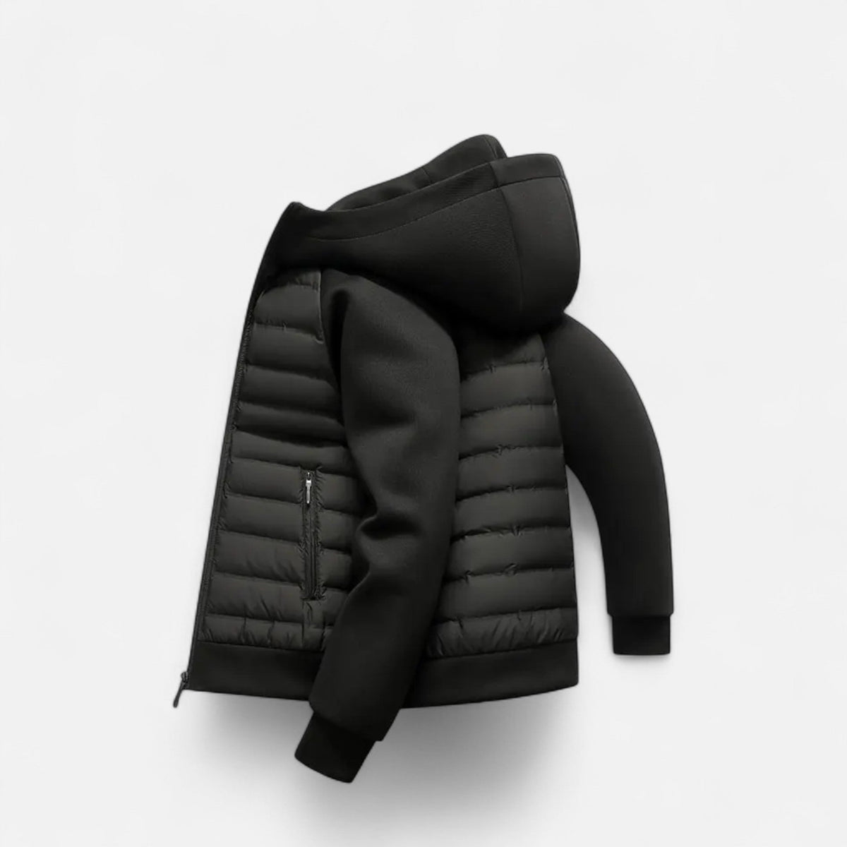 Chaqueta Acolchada de Hombre con Capucha Ajustable y Bolsillos Múltiples