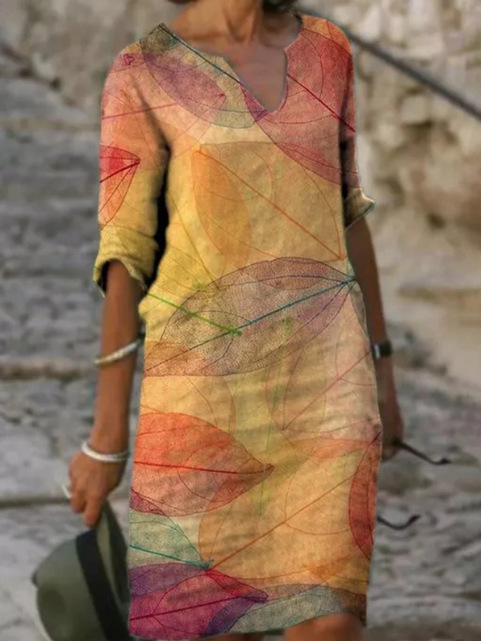 Vestido lino mujer | corte fluido | tejido natural | verano | vacaciones