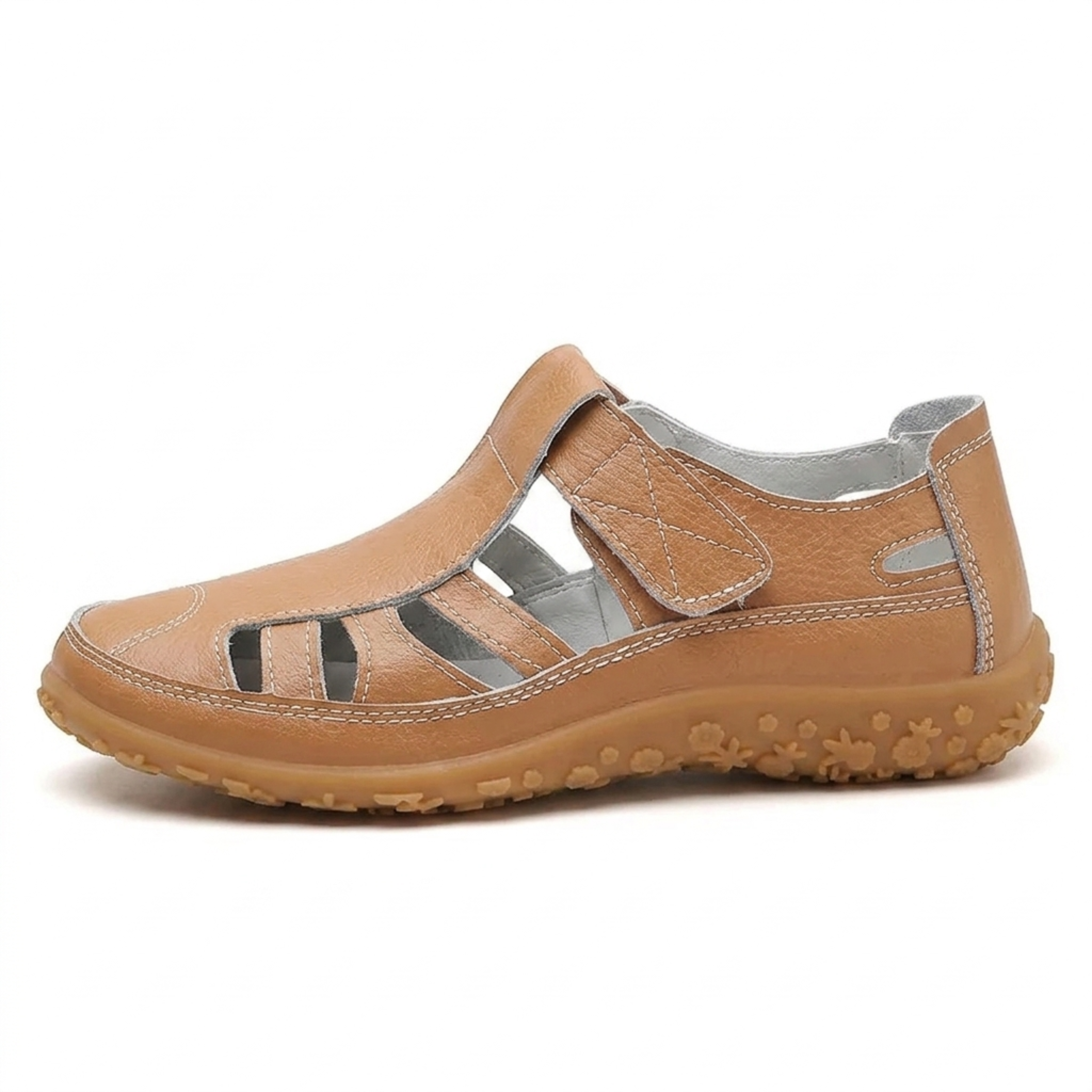 Sandalias romanas mujer — cuero con suela flexible para diario