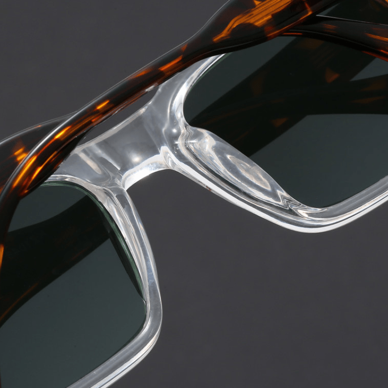 Lunettes de Soleil Carrées pour Homme avec Monture en Acétate et Verres de Protection UV400