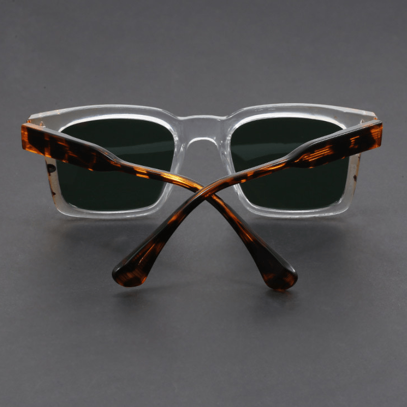 Lunettes de Soleil Carrées pour Homme avec Monture en Acétate et Verres de Protection UV400
