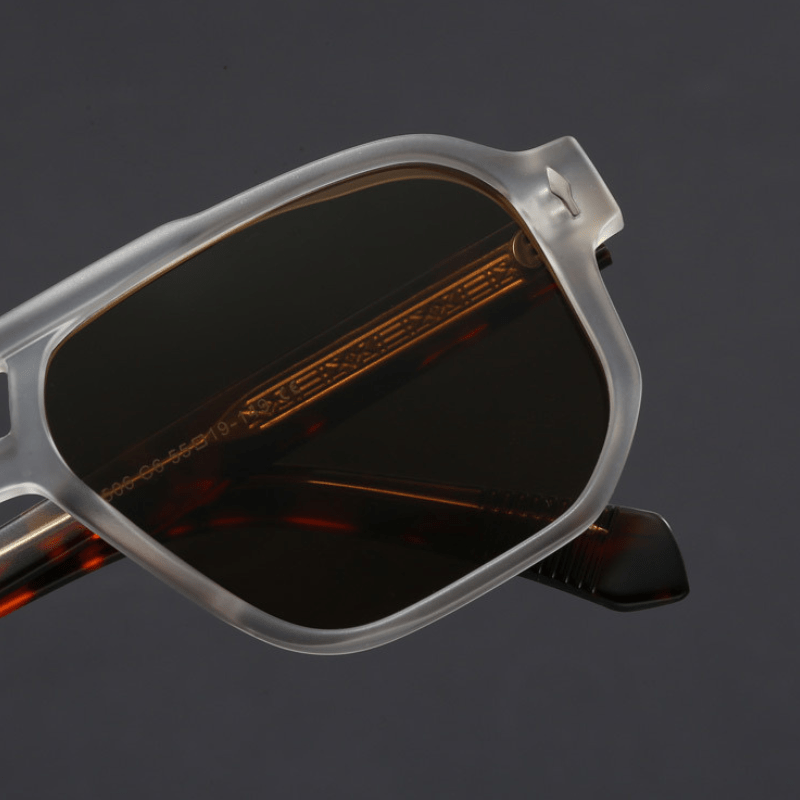 Lunettes de Soleil Carrées pour Homme avec Verres TAC Dégradés et Protection UV400