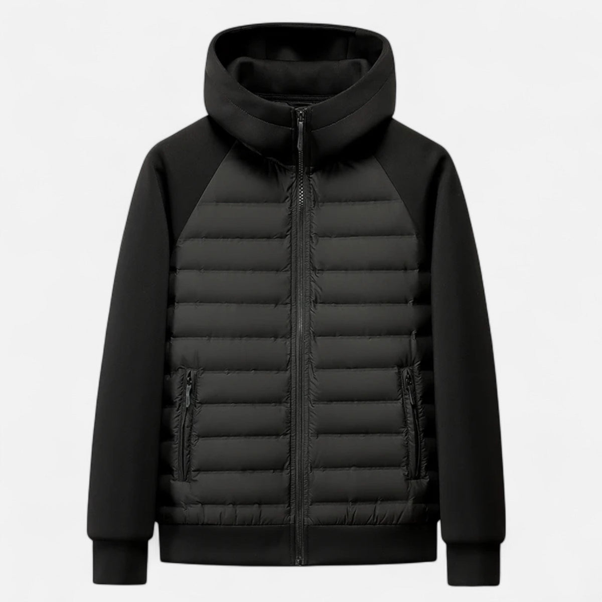 Chaqueta Acolchada de Hombre con Capucha Ajustable y Bolsillos Múltiples