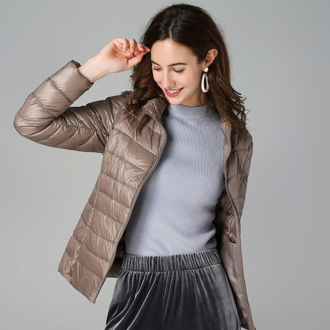 Chaqueta Impermeable Ligera para Mujer con Bolsillos Multifuncionales