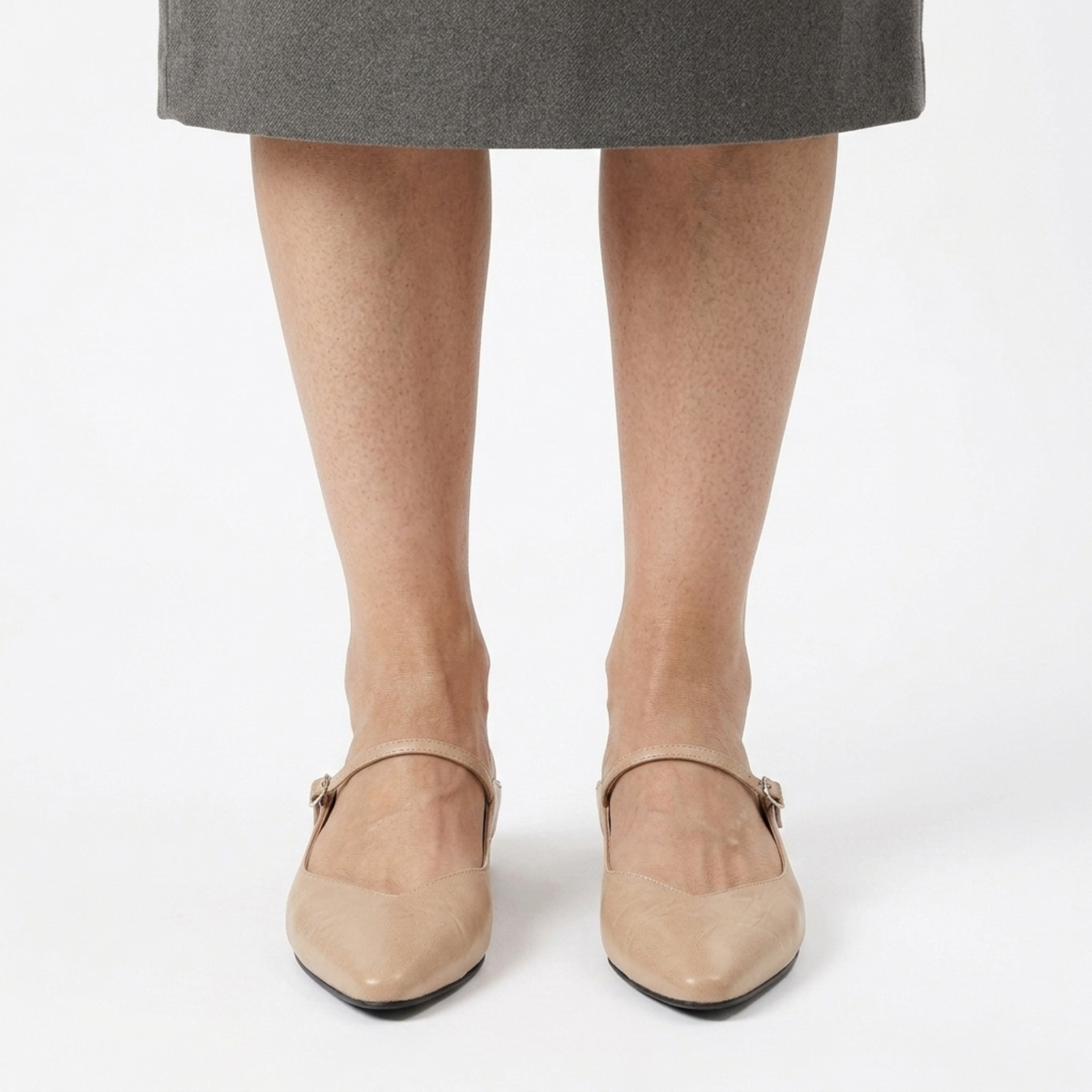 Mocasines mujer cuero | punta fina con hebilla para oficina