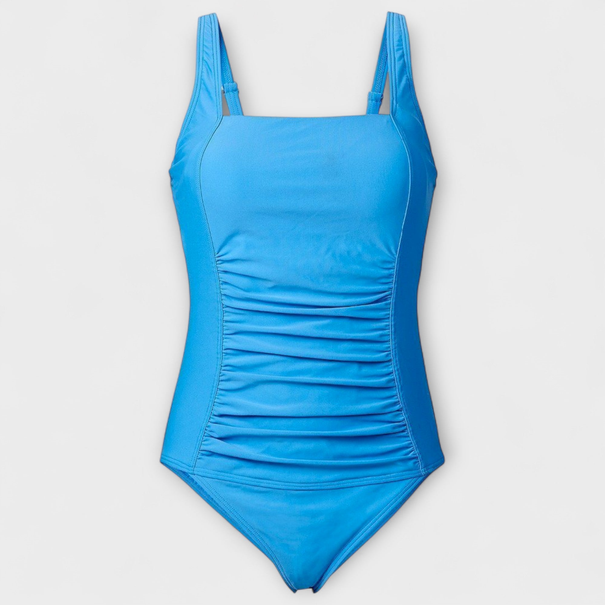 Bañador de Una Pieza para Mujer con Escote en V y Detalle Fruncido Lateral