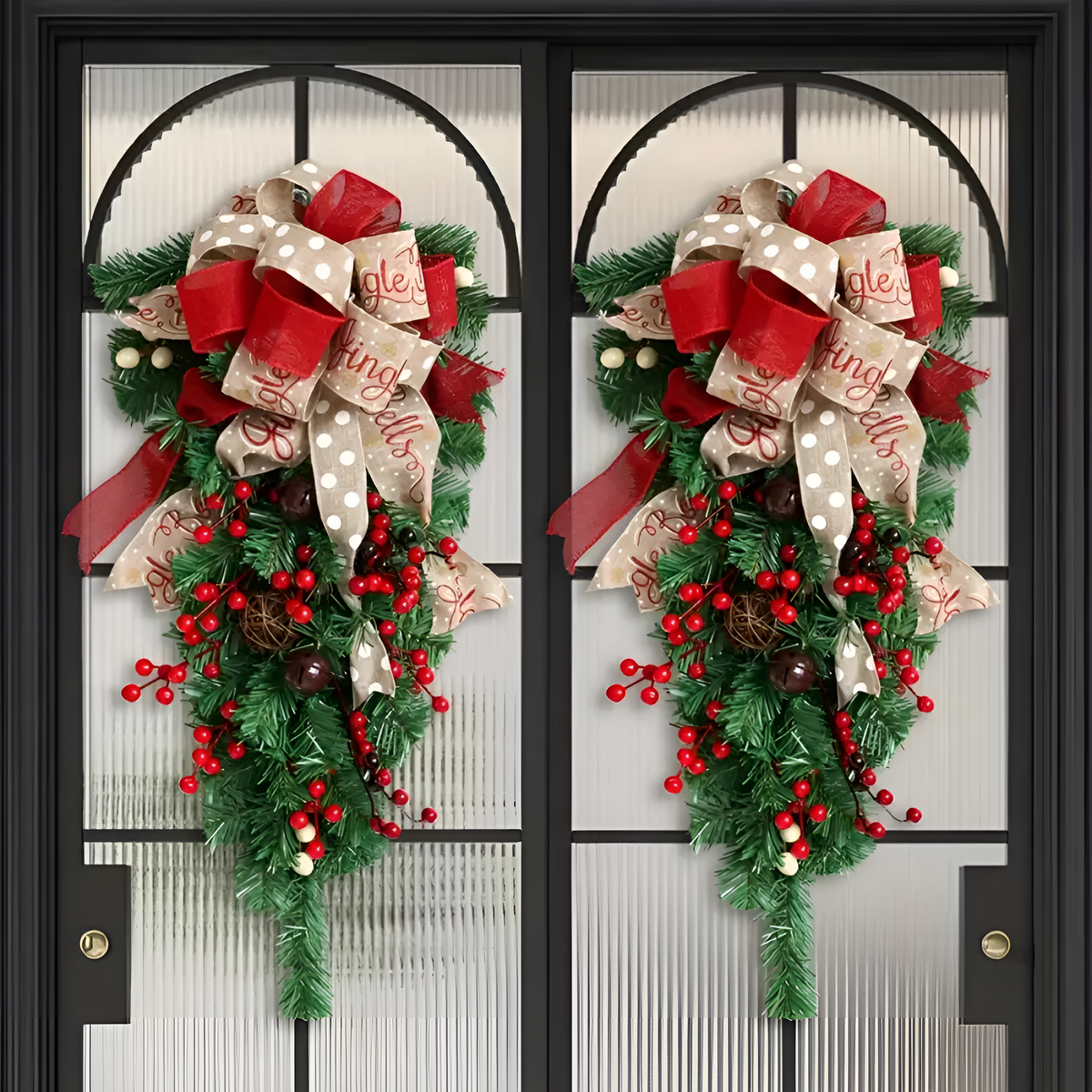 Corona Decorativa para Puerta Ligera y Resistente al Clima para Interior y Exterior