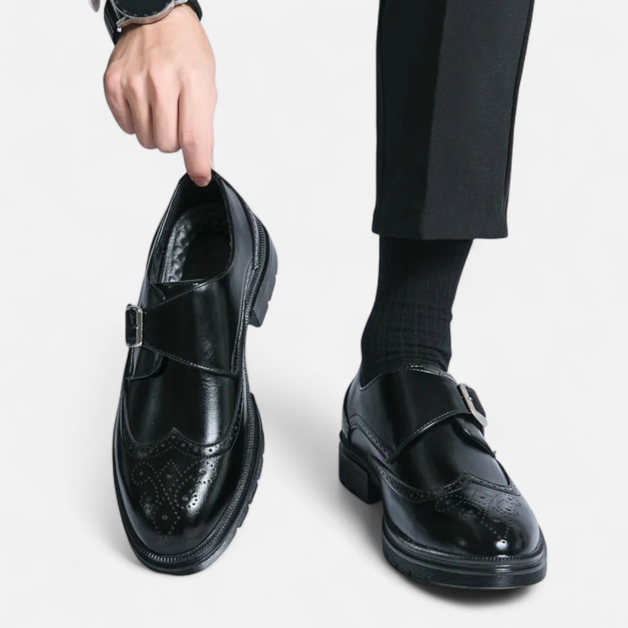 Zapatos Oxford Hombre Monk Strap Brogue