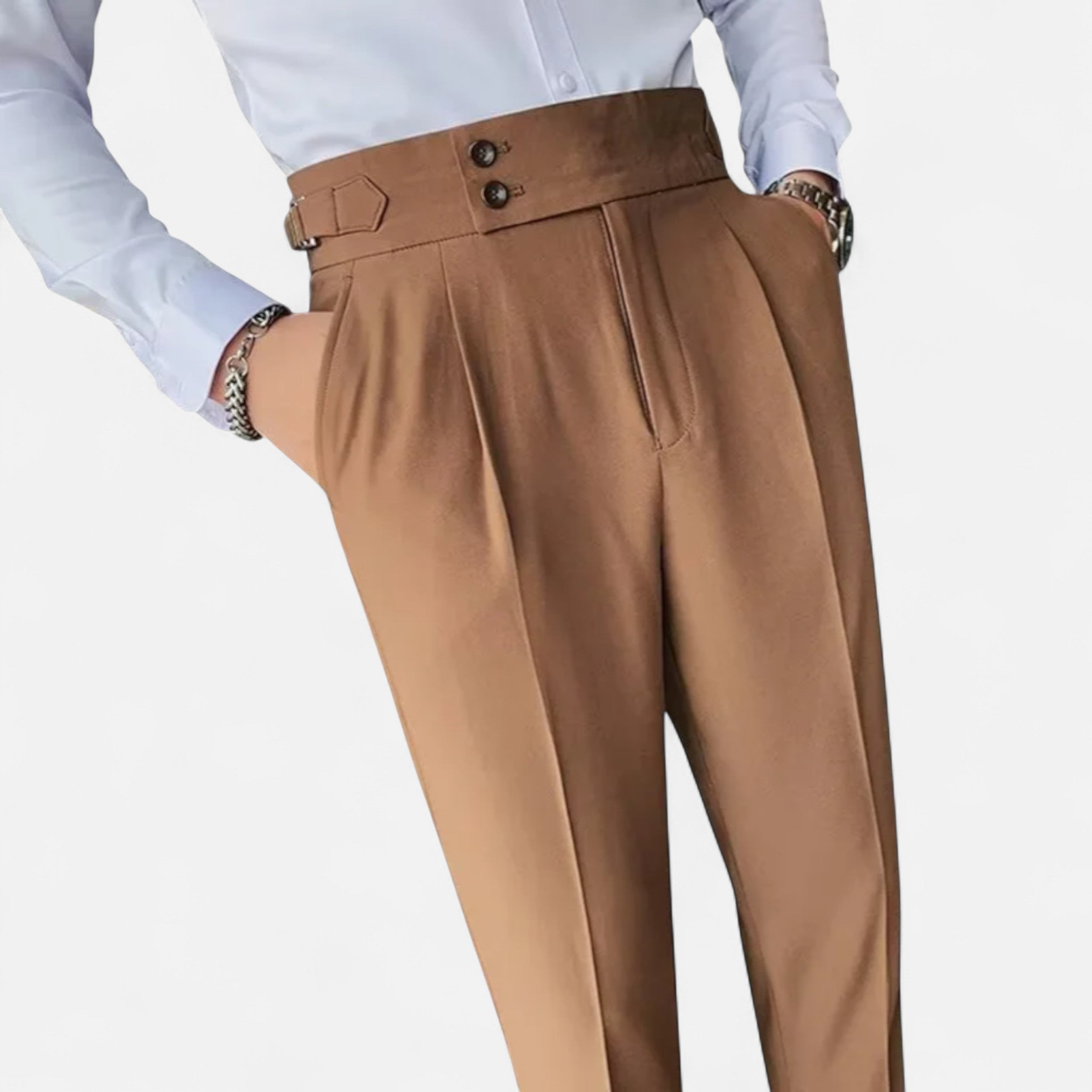 Eliaro Moda | Calças Elegantes Homem Estilo Inglês Ajuste Fino