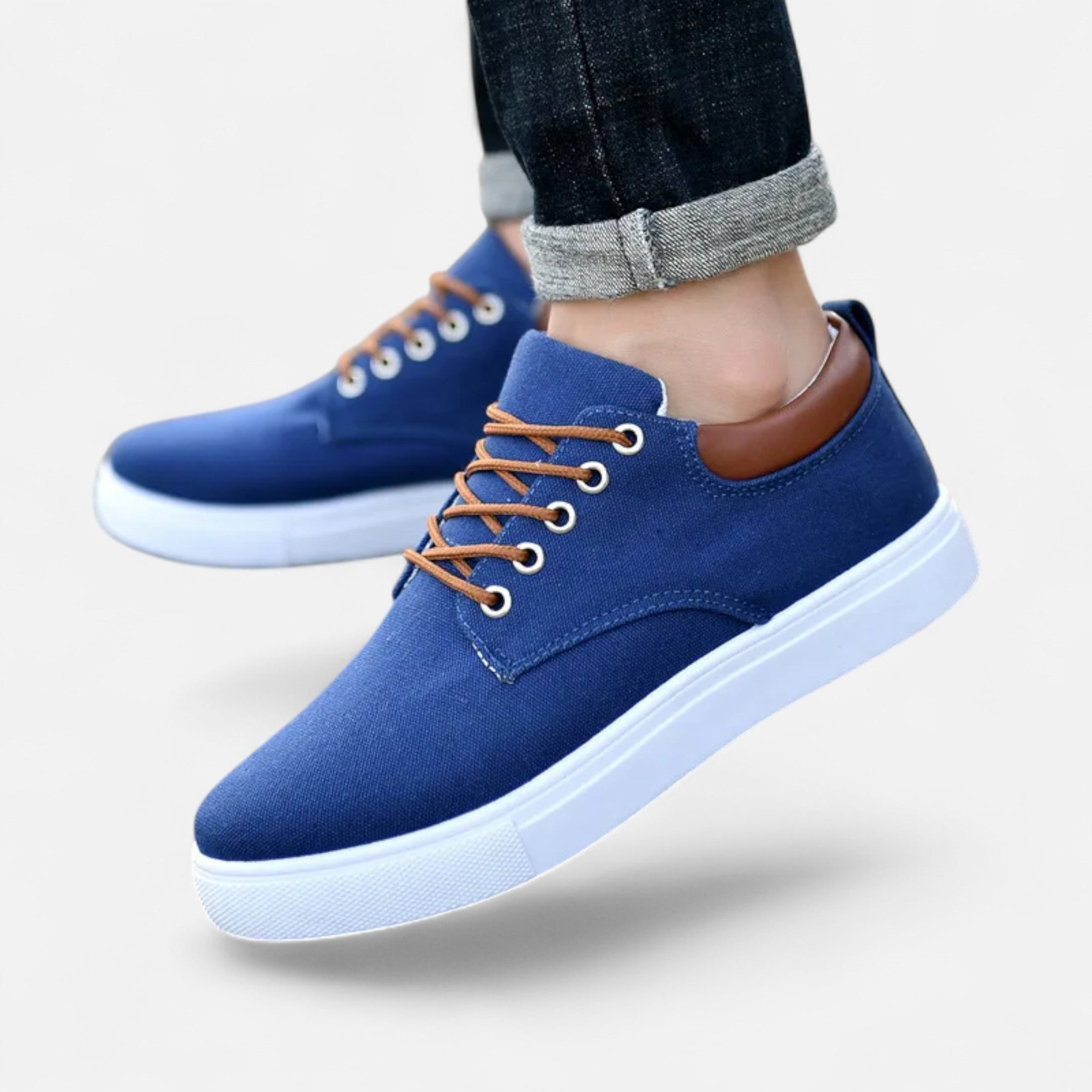 Zapatillas Hombre Invierno Lona con Suela Blanca