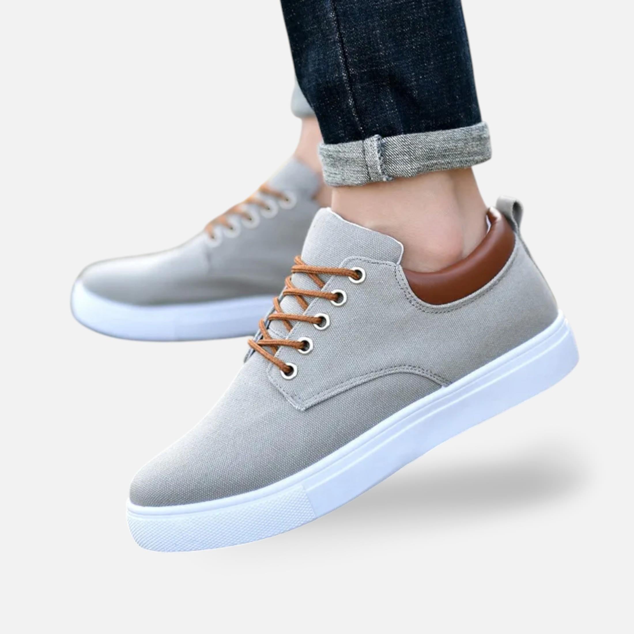 Zapatillas Hombre Invierno Lona con Suela Blanca