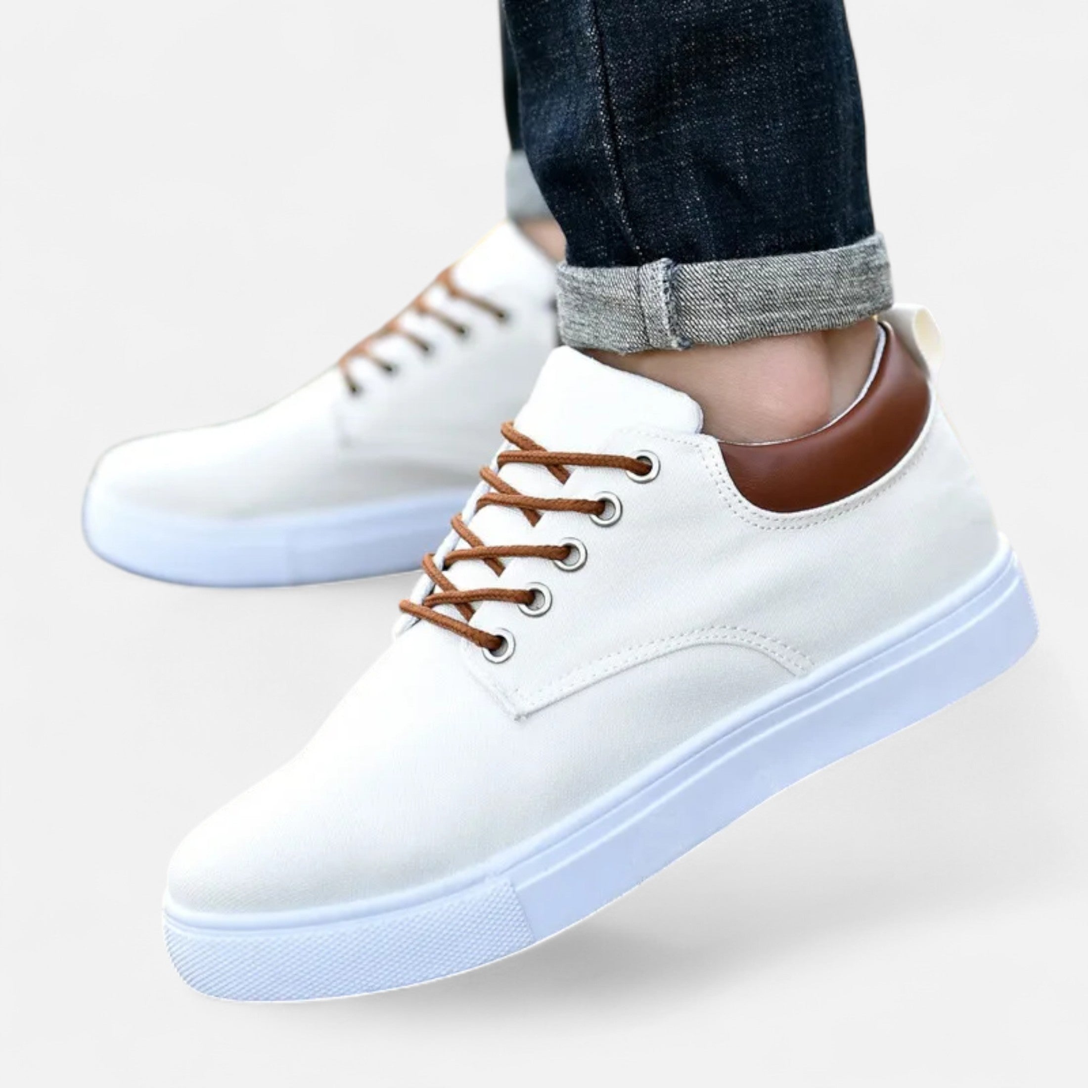 Zapatillas Hombre Invierno Lona con Suela Blanca
