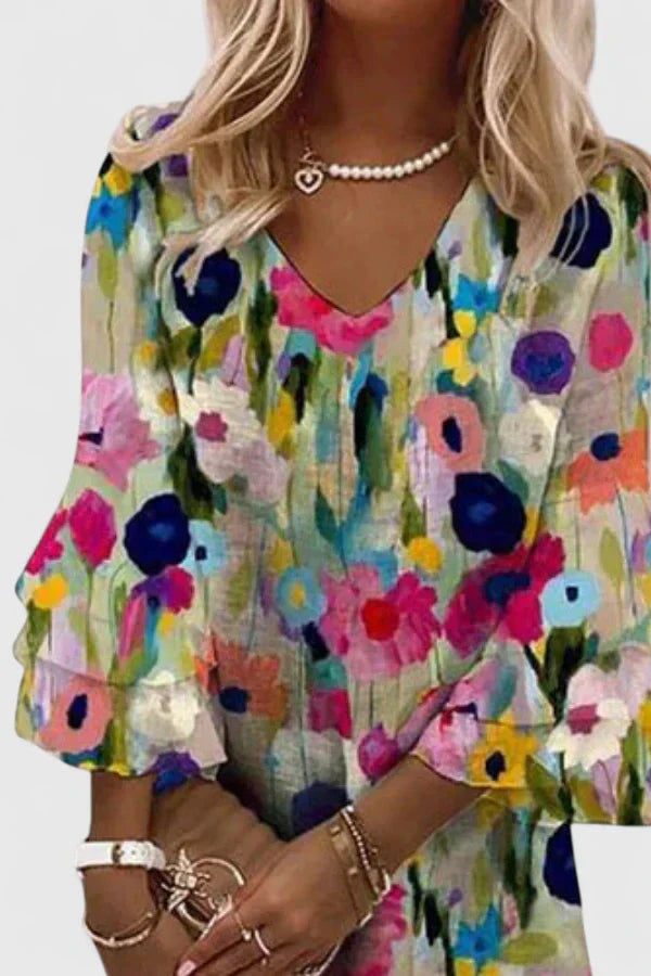 Vestido corto estampado | mini vestido floral para eventos