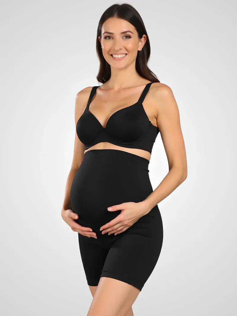 Pantalón corto maternidad talle alto soporte