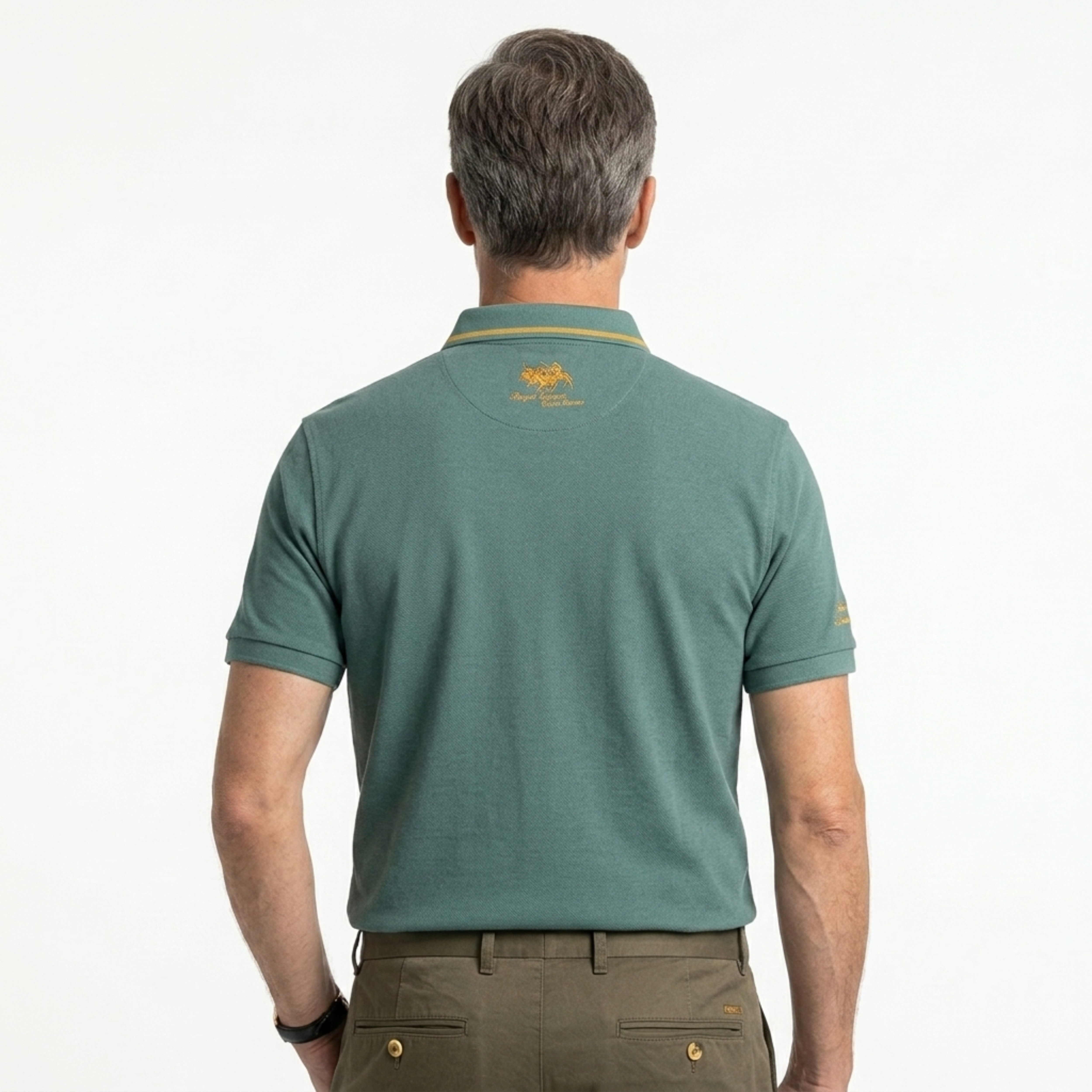 Polo manga corta hombre — diseño bordado para uso diario
