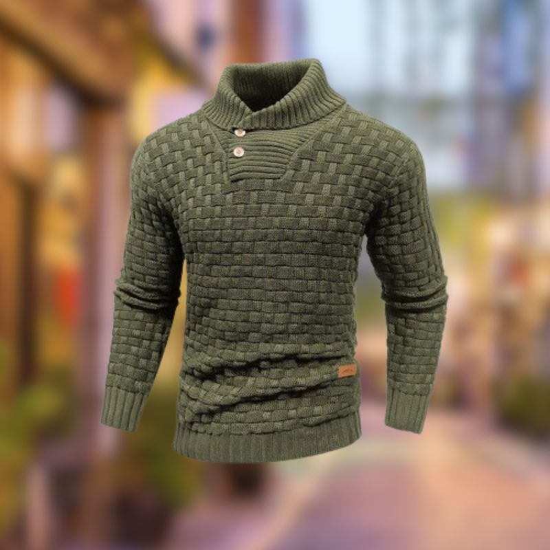 Jersey Térmico de Algodón para Hombre con Puños y Bajo de Canalé