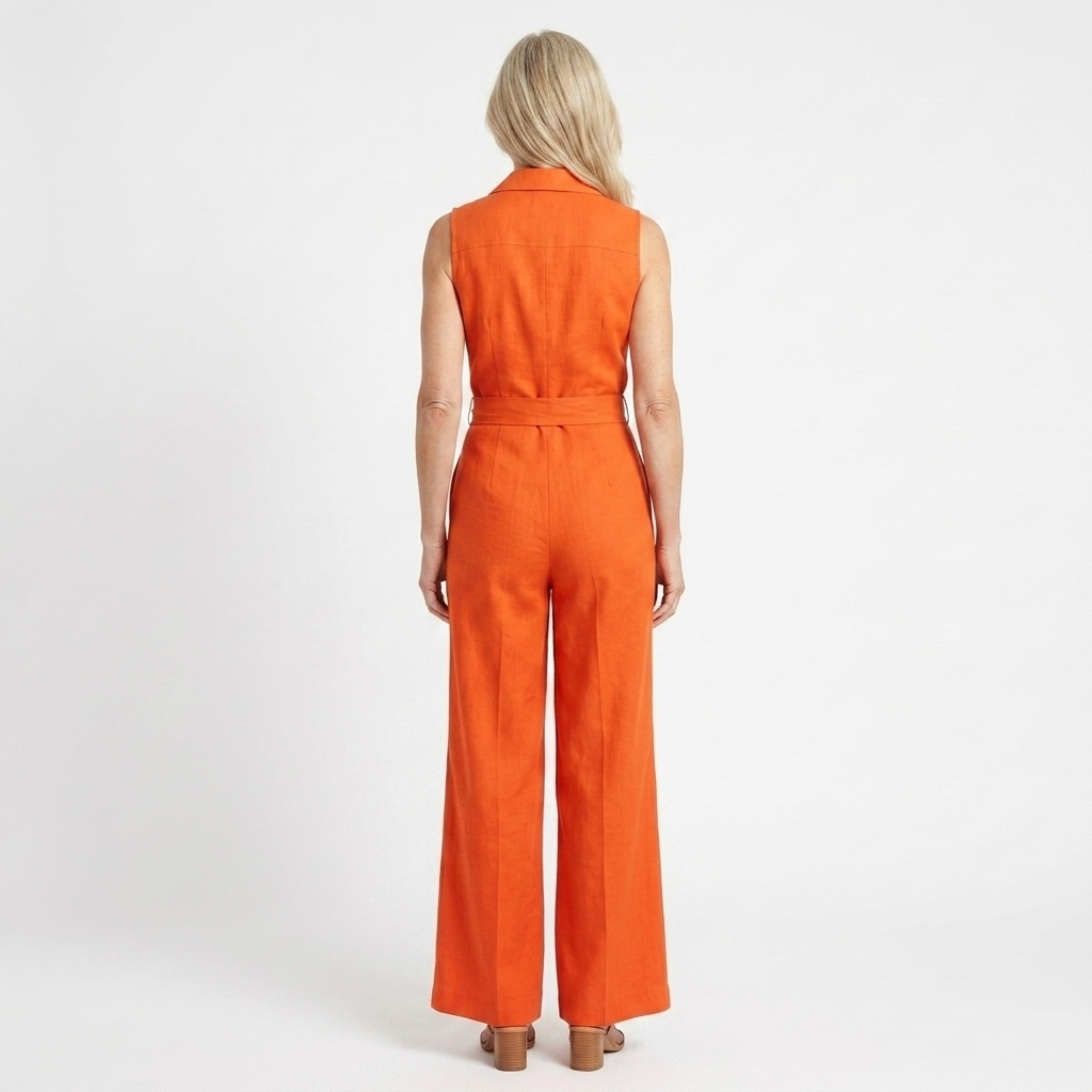 Mono de mujer pata ancha | conjunto sin mangas para oficina