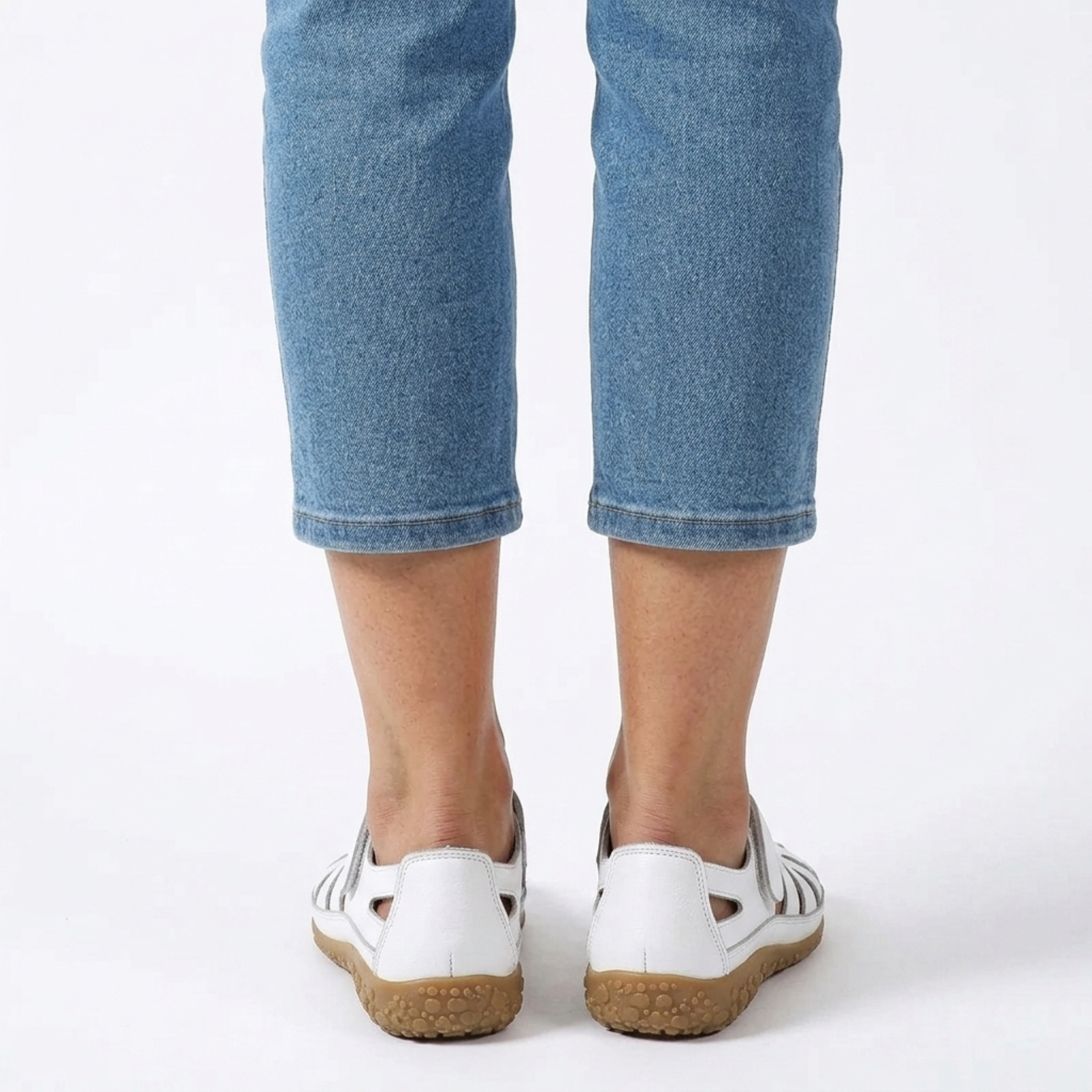 Sandalias romanas mujer — cuero con suela flexible para diario