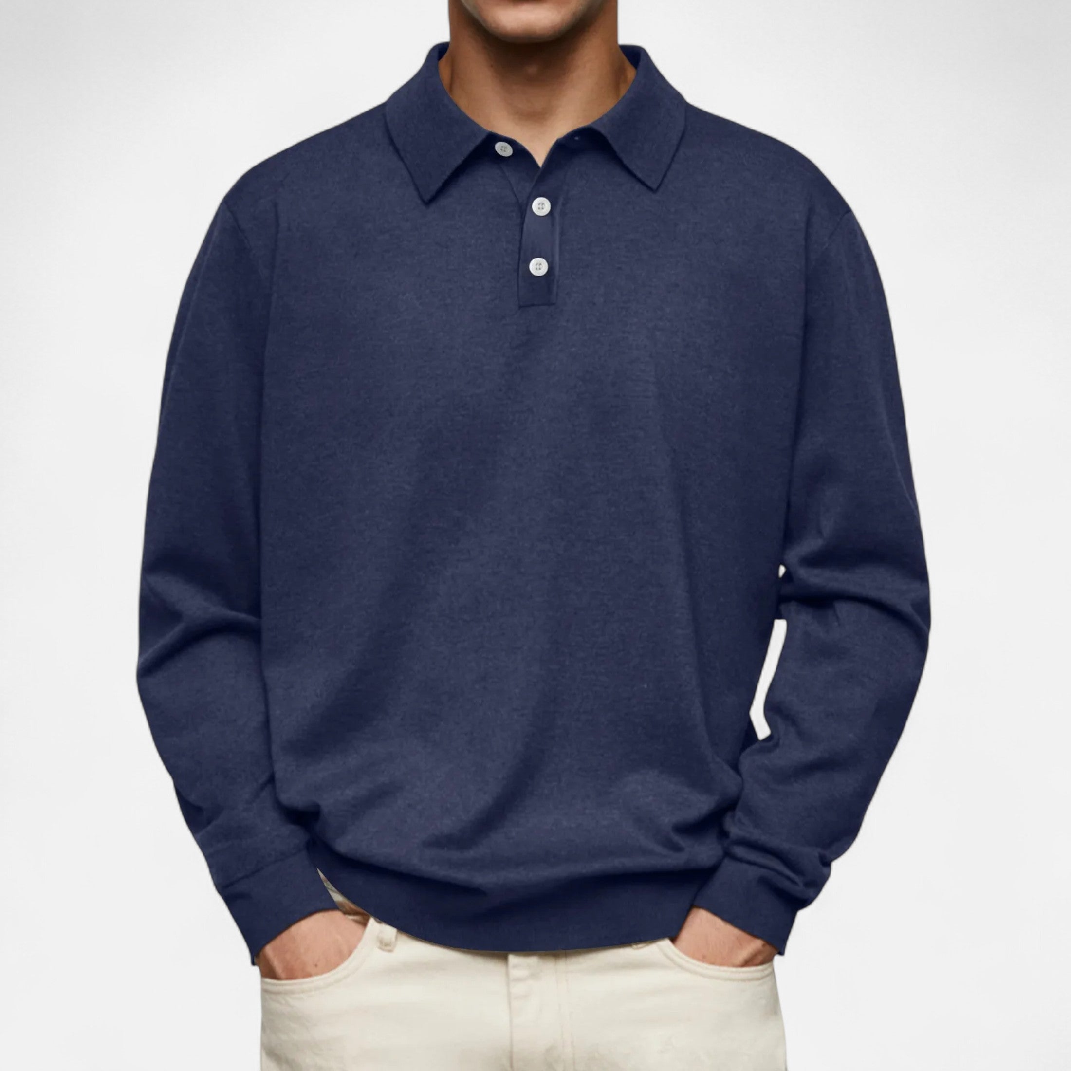Polo Hombre Invierno Estilo Casual Elegante